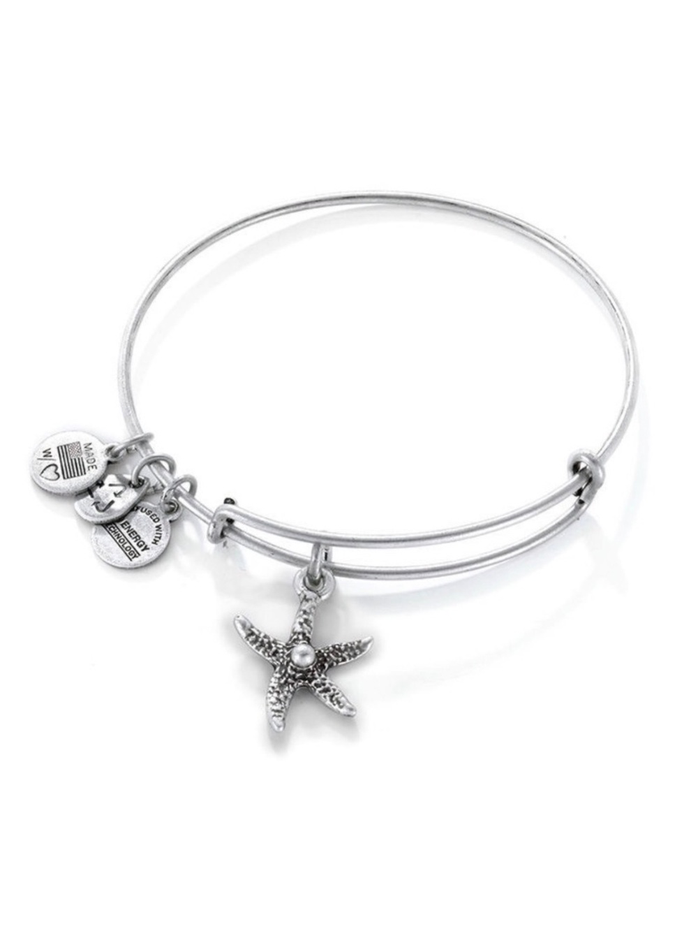 Alex and Ani Starfish Charm Bangle Bracelet - Silver